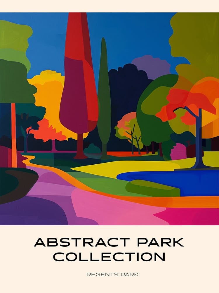 Abstract Park Collection Poster Regents Park London 4