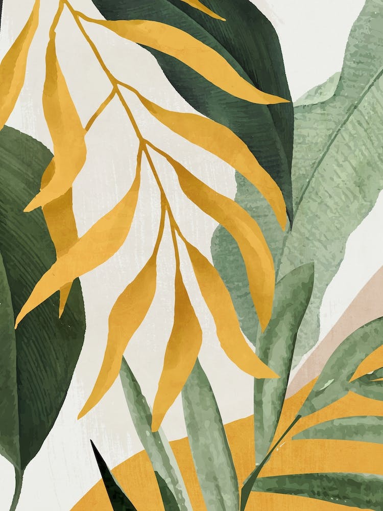 Abstract Art Tropical Leaves 139