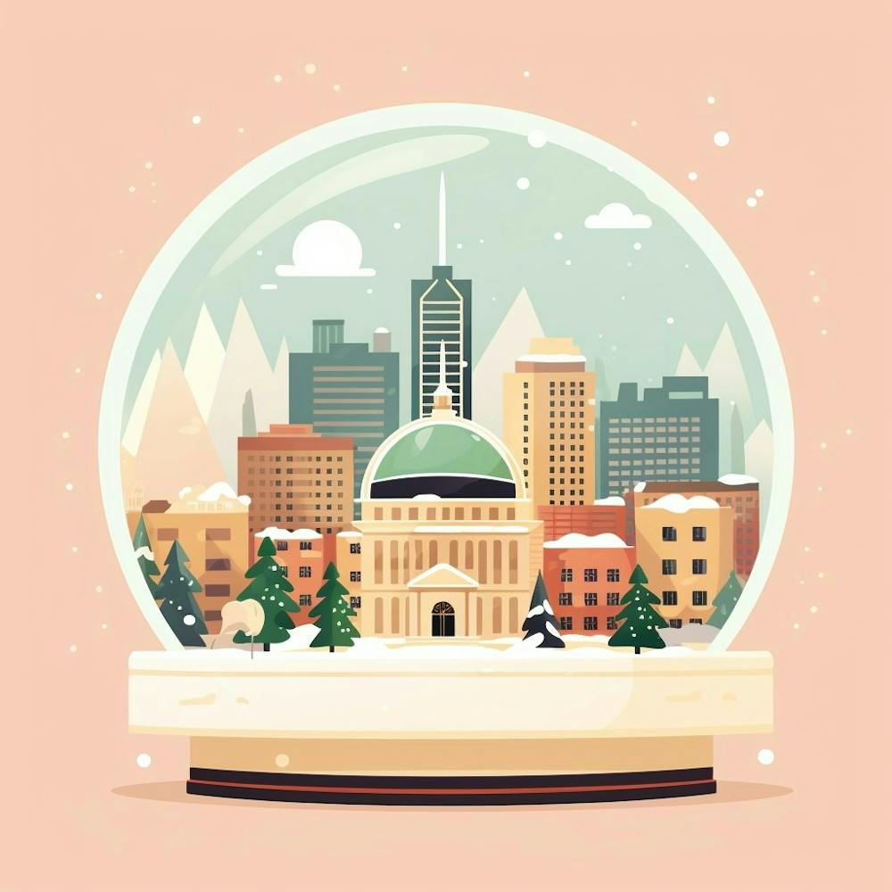 Montreal Kanada Schneekugel