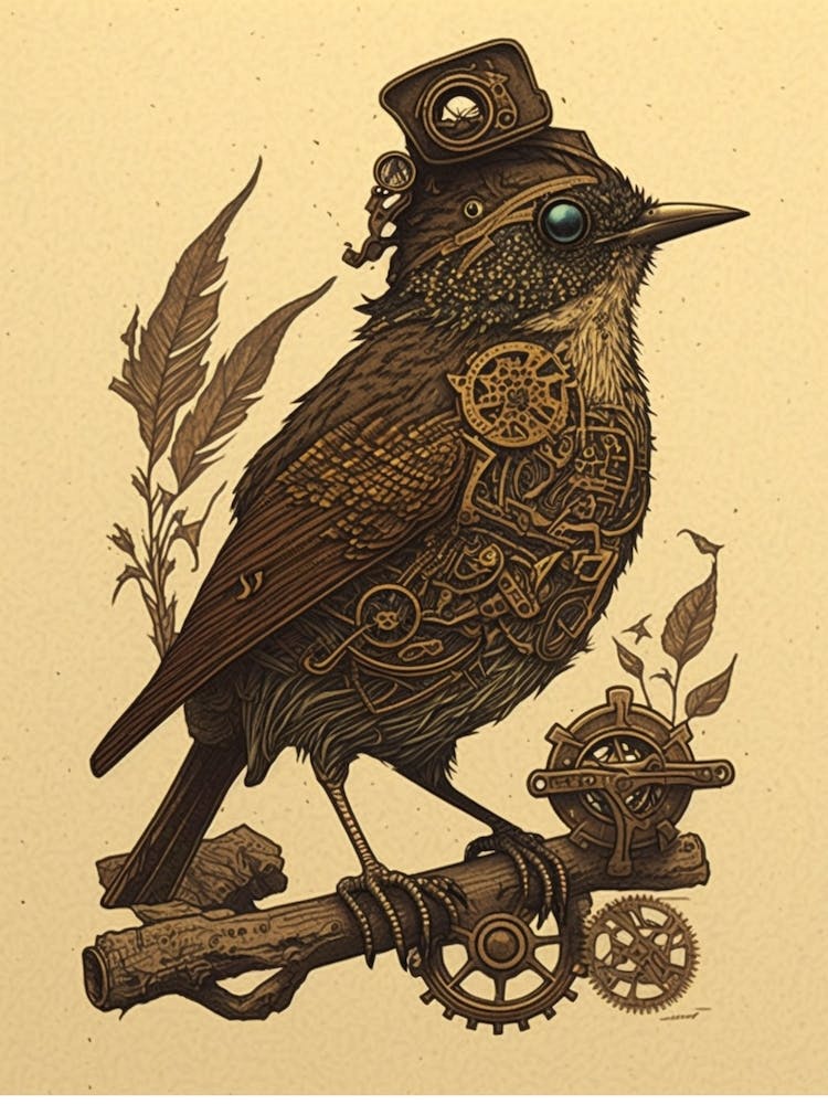 Steampunk Bird 6