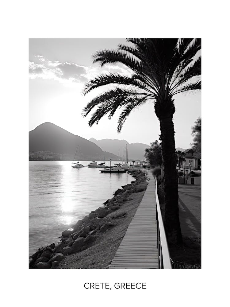 Poster Of Fethiye, Turkey, Photography In Black And White 3