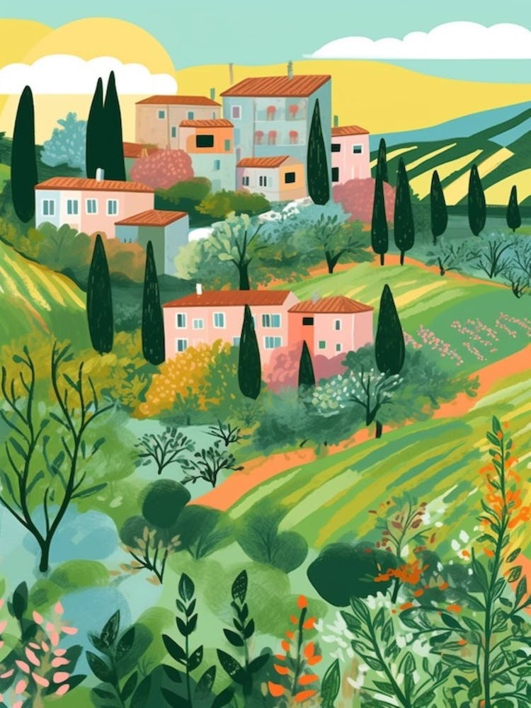 Tuscany, Italy Illustration