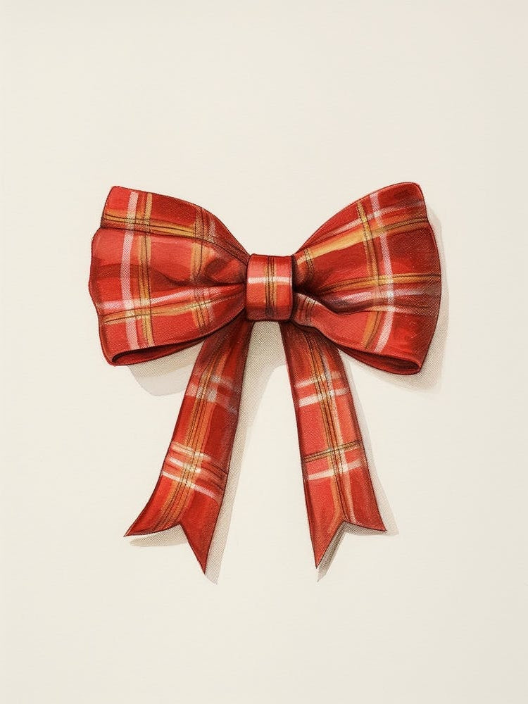 Red Tartan Bow 2