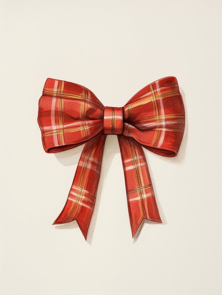 Red Tartan Bow 2