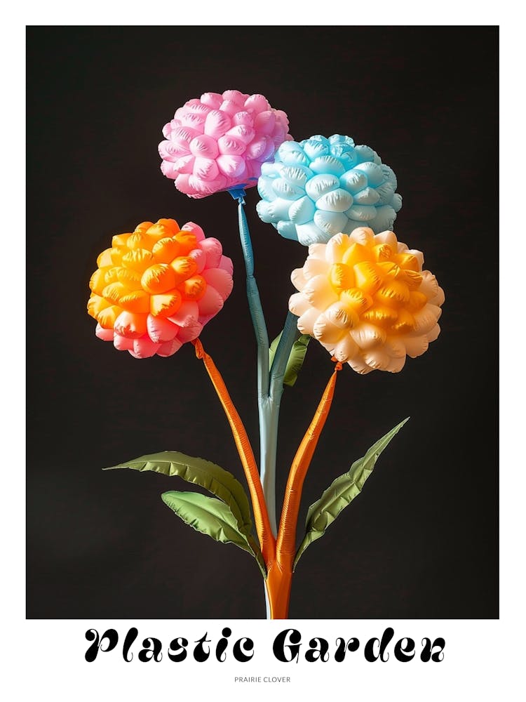 Bright Inflatable Flowers Poster Prairie Clover 1