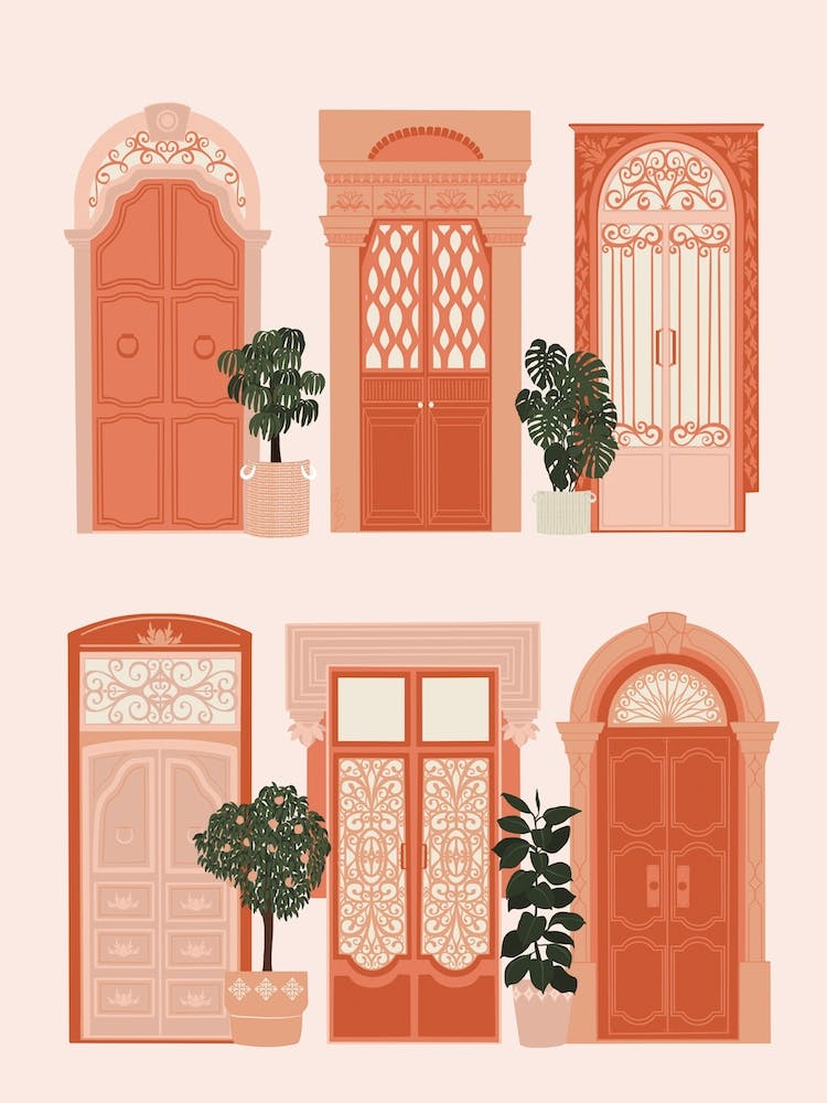 Spanish Doors Print