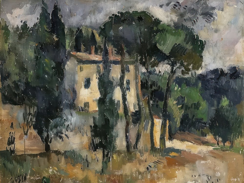 Winter Mornings Painting Inspired By Paul Cezanne