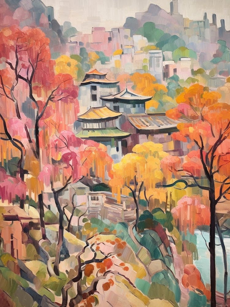 Autumn Gardens Painting Nan Lian Garden Hong Kong 1