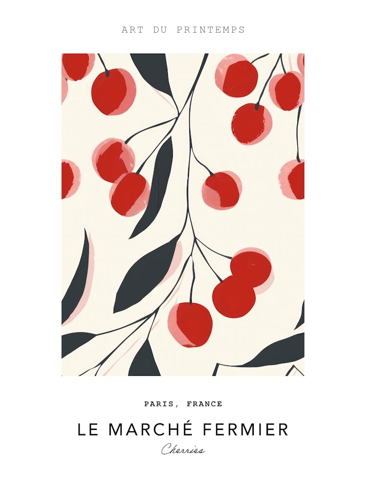 Cherries Le Marche Fermier Poster 4