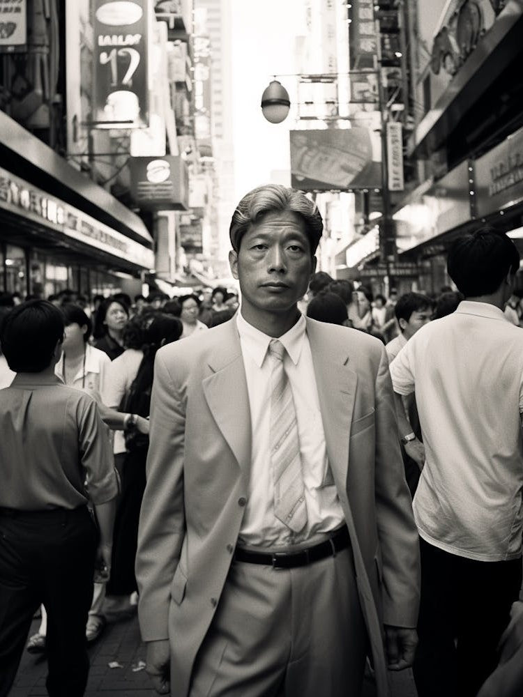 Hong Kong, China, Black And White Old Photo 4