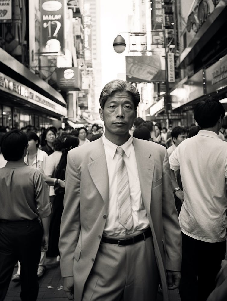 Hong Kong, China, Black And White Old Photo 4