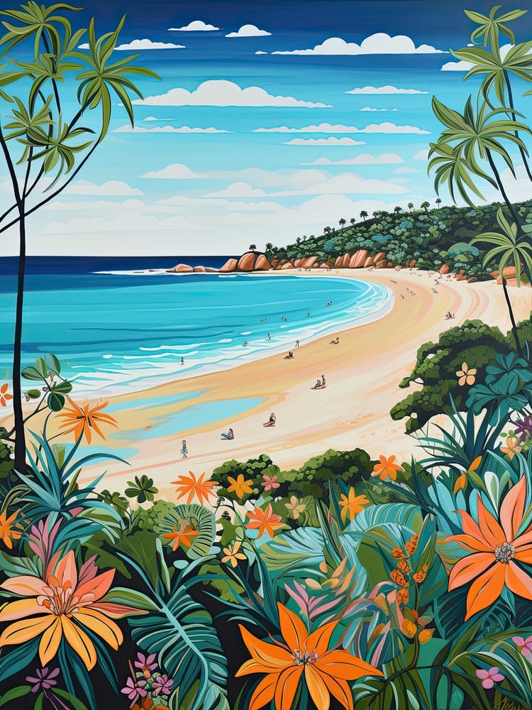 Four Mile Beach, Australia, Matisse And Rousseau Style 3