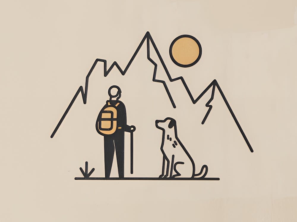 Hiker And His Dog