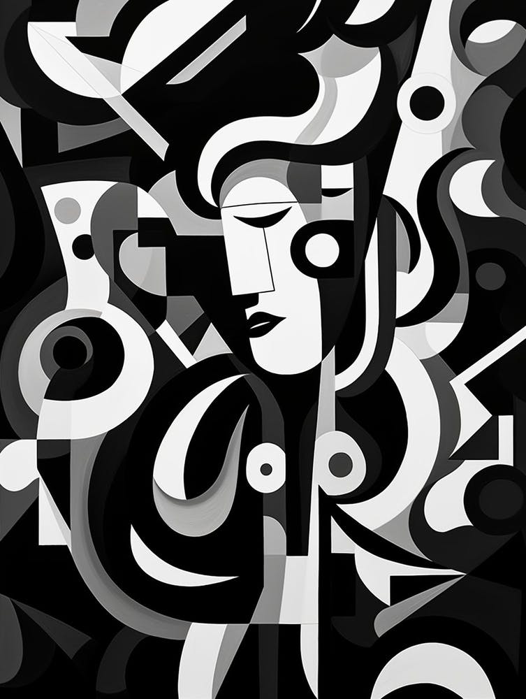 Joy Abstract Black And White 4
