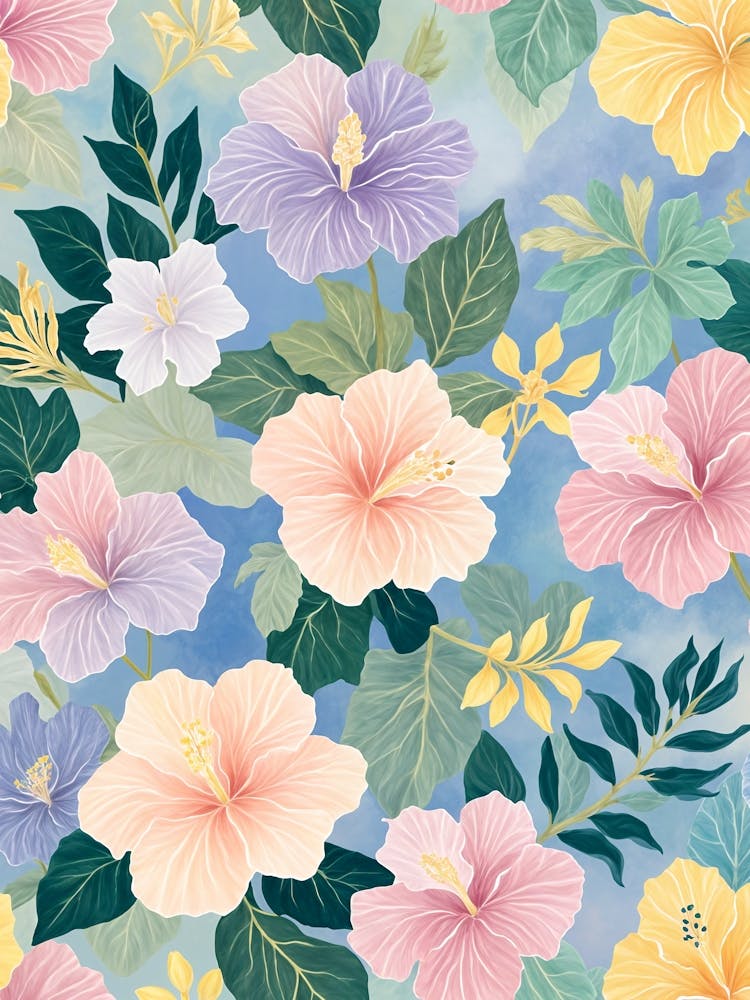Pastel Hibiscus