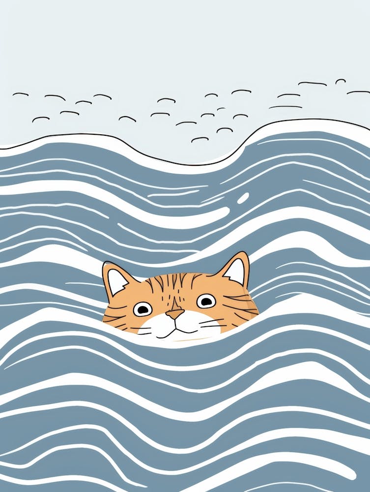Cat In The Water 3