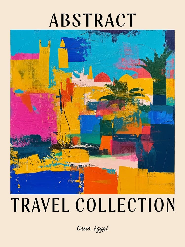 Abstract Travel Collection Poster Cairo Egypt 2