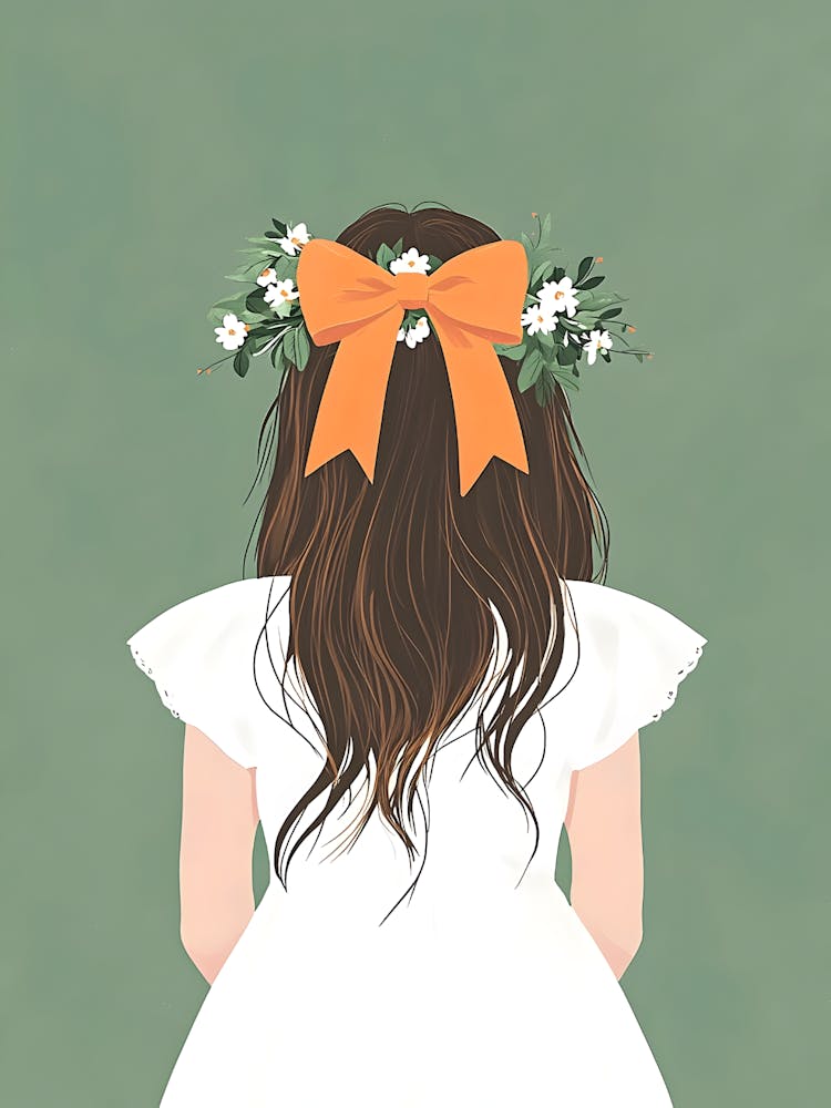 Little Girl In White Dress