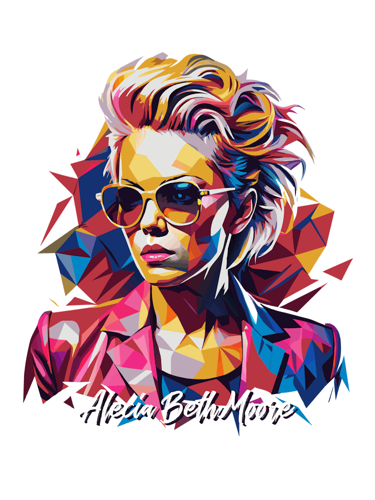 Alecia Beth Moore Pink 01 Portrait Music WPAP Pop Art