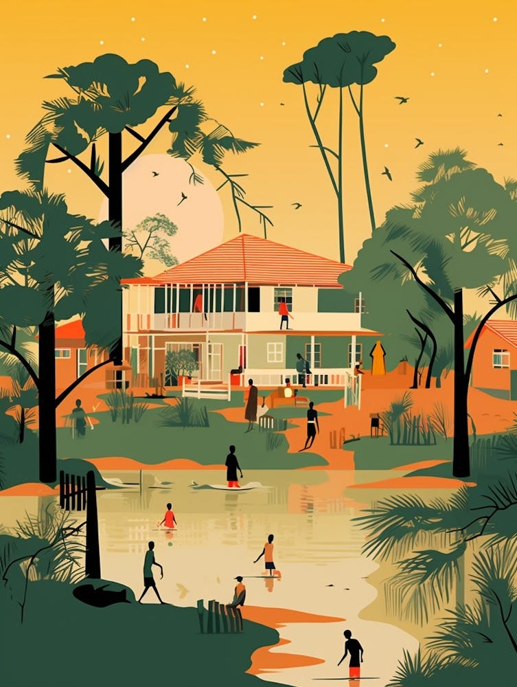 Gambia 2 Travel Illustration
