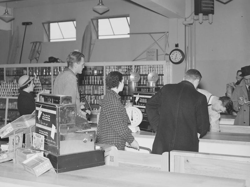 Interior Of The Store At Greenbelt, Maryland By Russell Lee