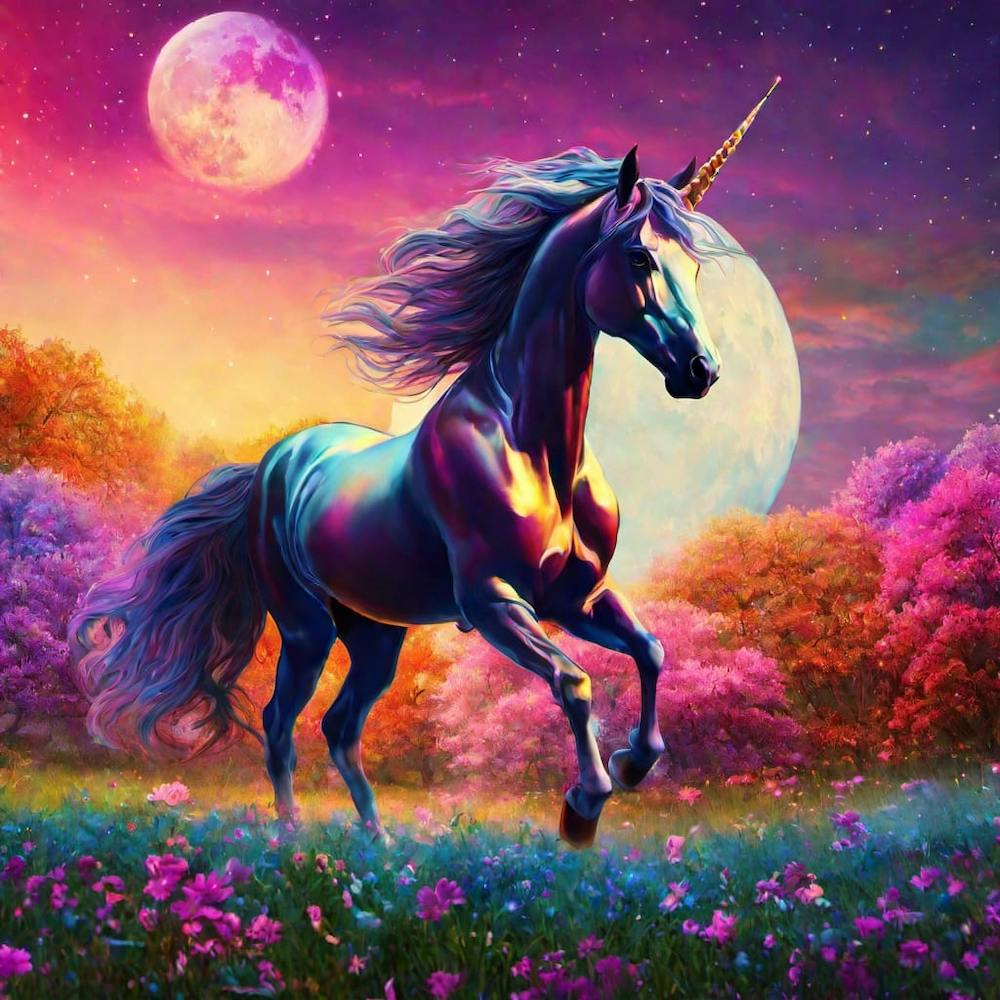 Unicorn In The Moonlight