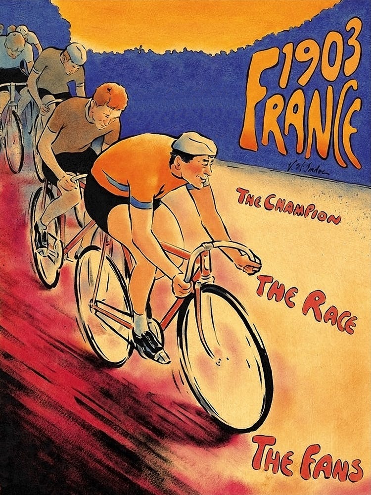 Bicycle Race In France, Classic Sport Poster
