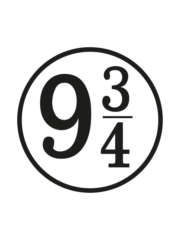 Harry Potter Stil Platform 9 And 3 Quarters