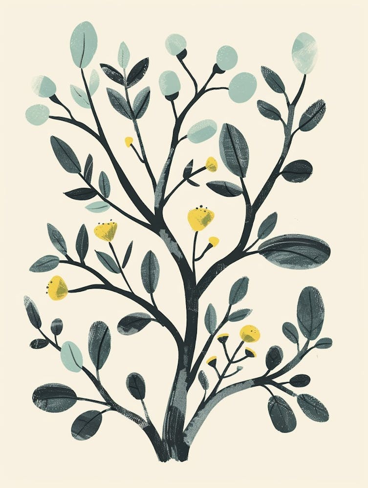 Ebony Tree Flat Illustration 1