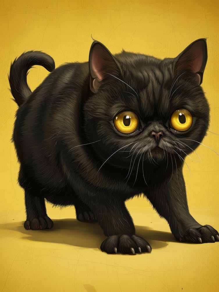 Black Cat With Yellow Eyes 7