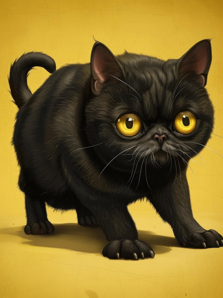 Black Cat With Yellow Eyes 7