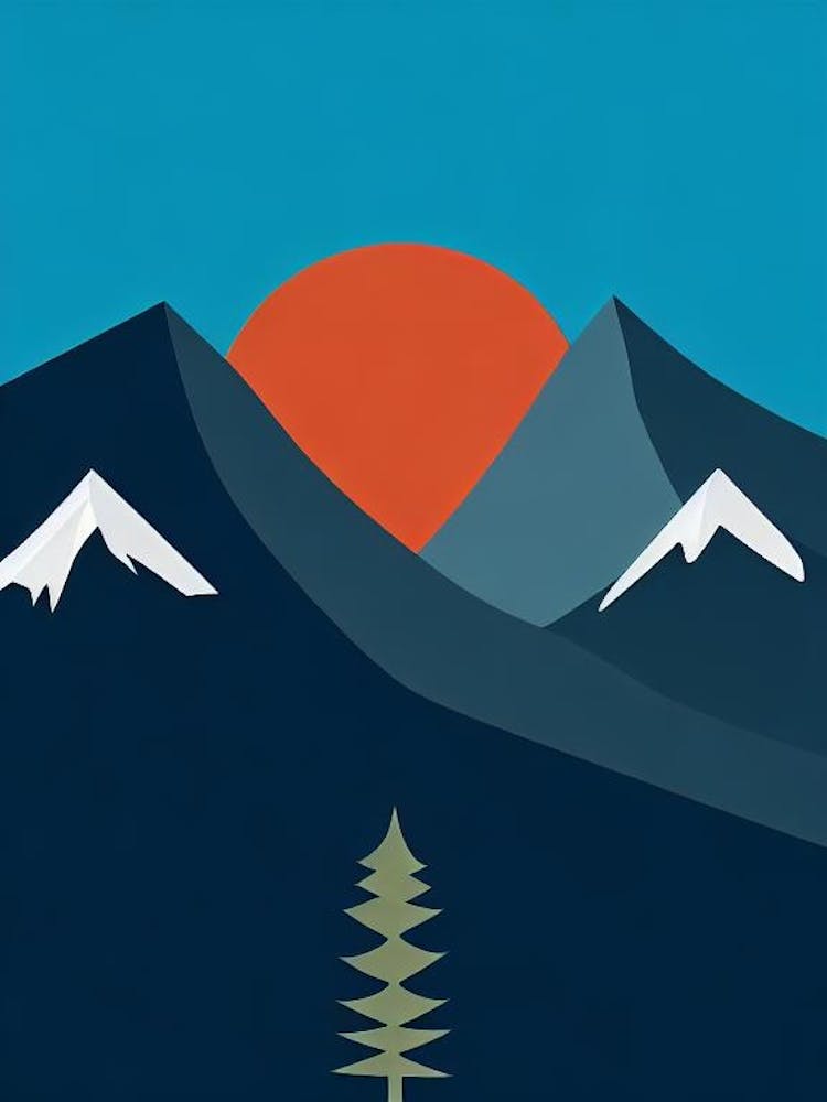 Sugarloaf, Usa Modern Illustration Skiing Poster
