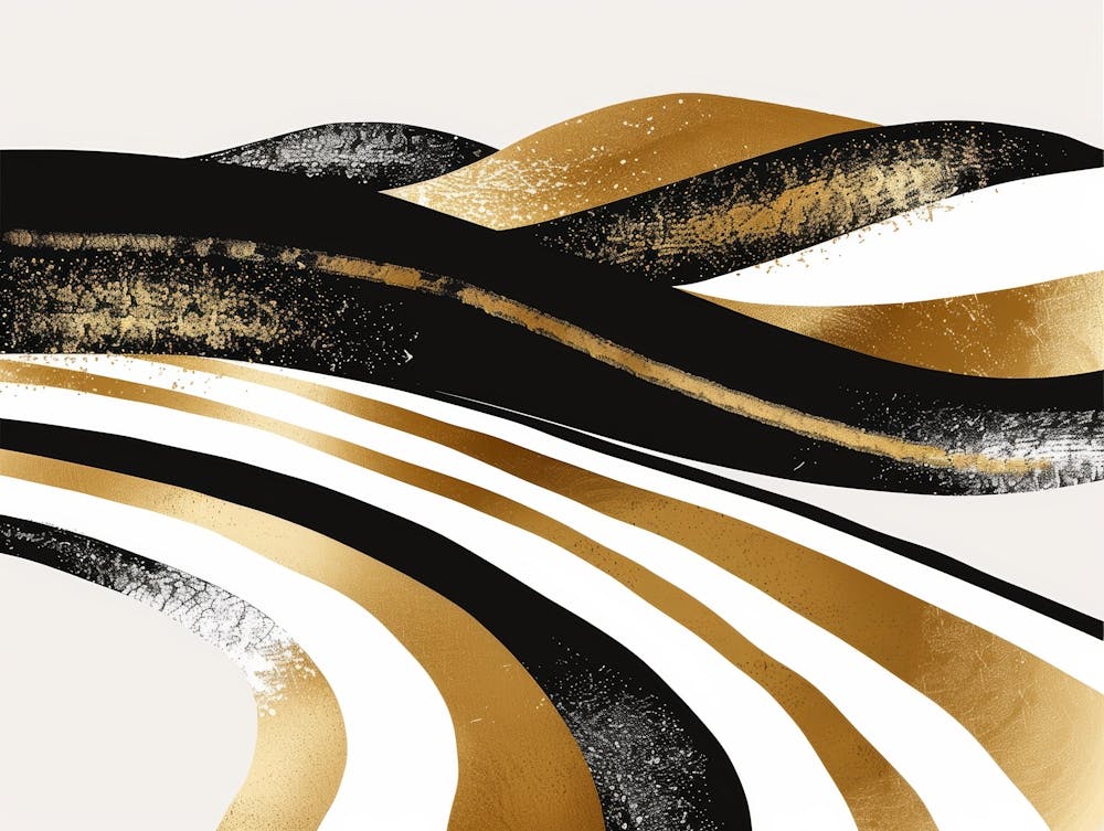 Gold And Black Stripes 1