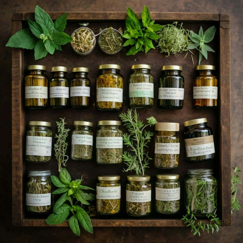 Herbs In Jars