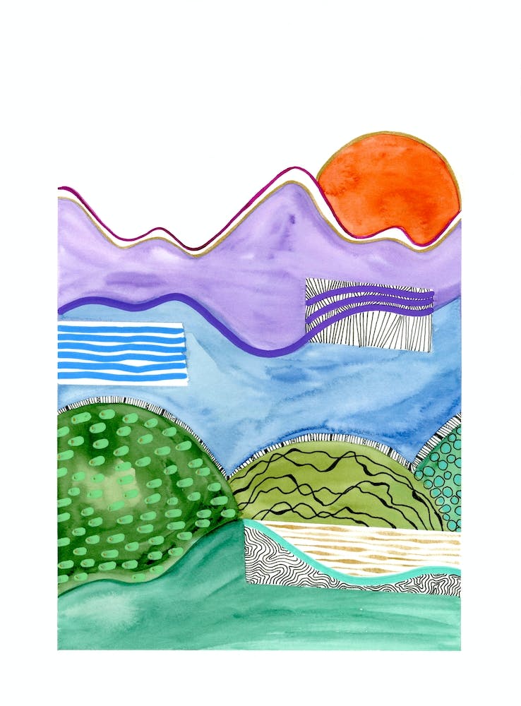 Landscape Watercolor Painting