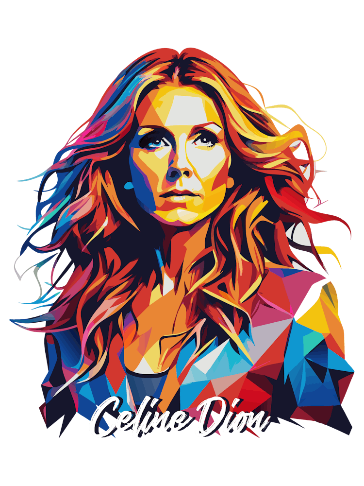 Celine Dion 02 Portrait Music WPAP Pop Art