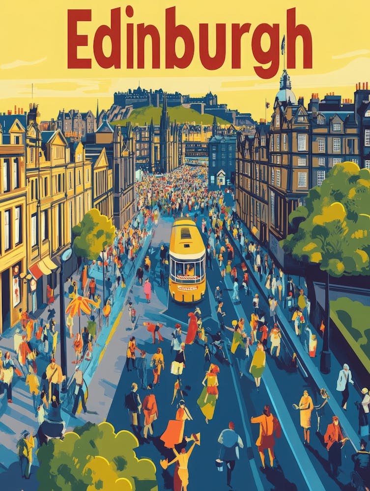 Aihrgdesign A 1970s Inspired Travel Poster For Edinburgh 2