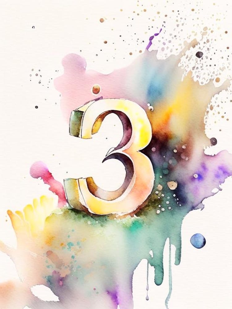 33, Number, Education Storybook Watercolour 4