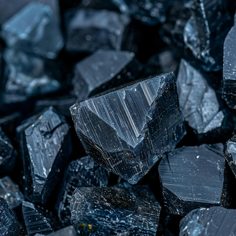 Close Up Of Black Crystals