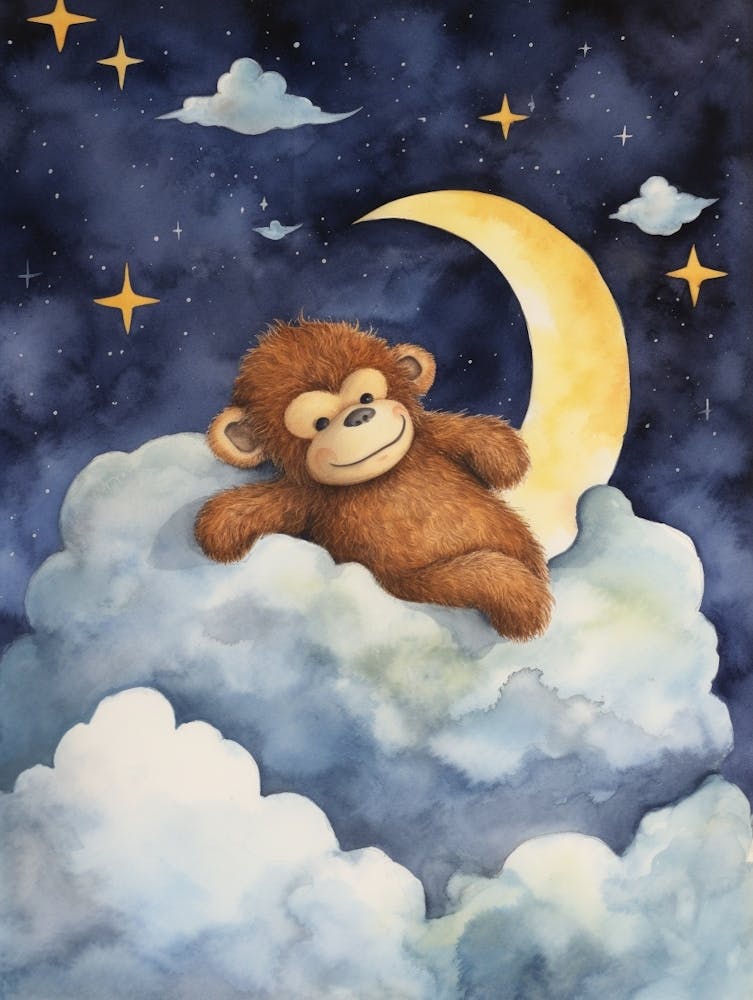 Baby Orangutan 4 Sleeping In The Clouds