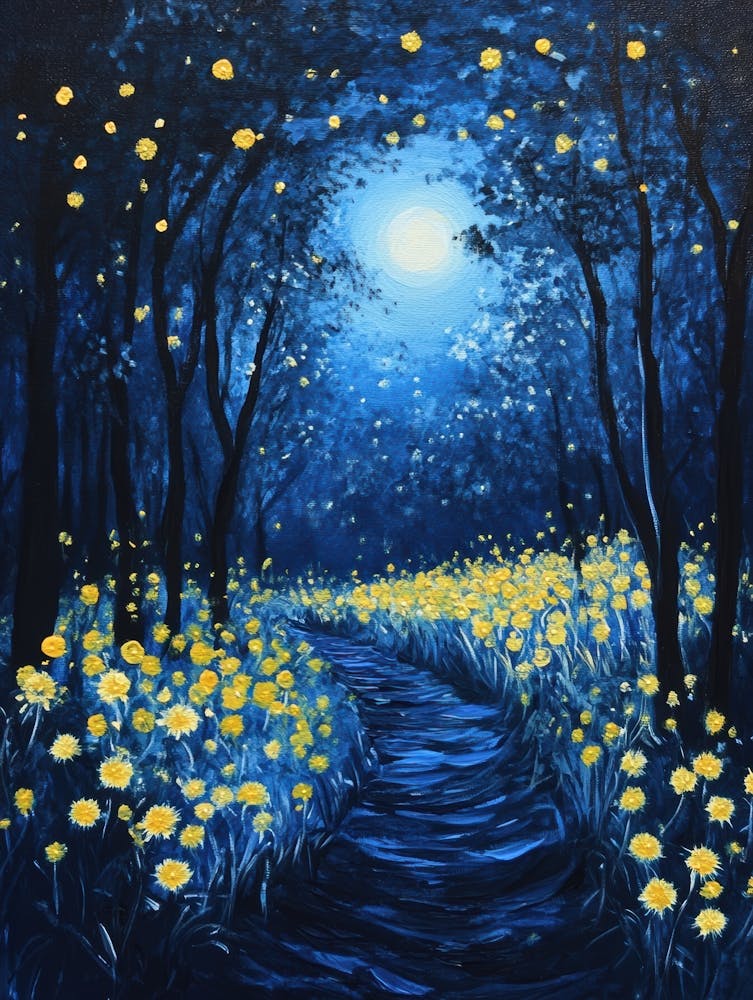 Dandelions At Night 4