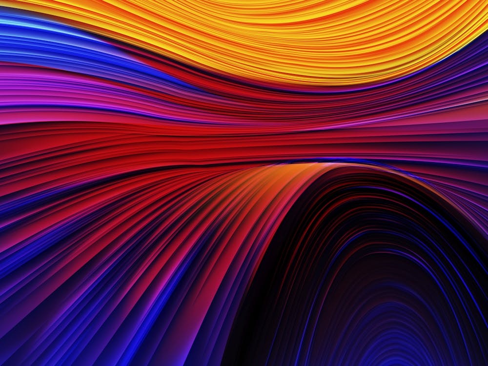 Neon landscape: Abstract canyon #2 [synthwave/vaporwave/cyberpunk] — aesthetic poster