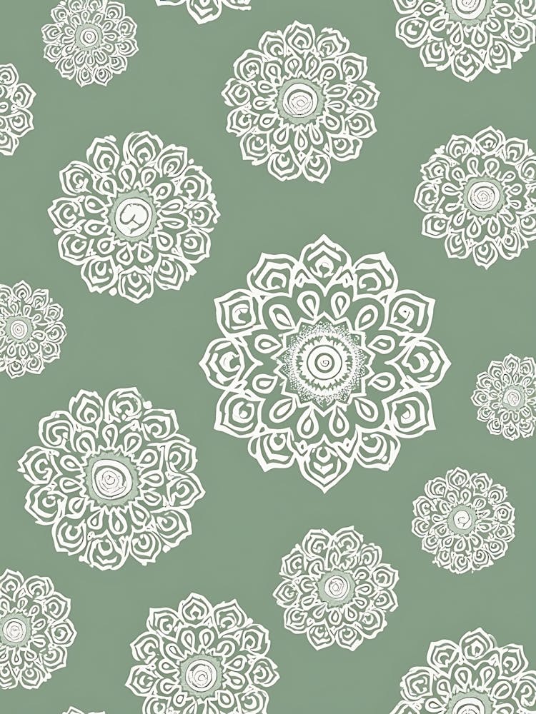 Abstract Sage Leaf Arrangement