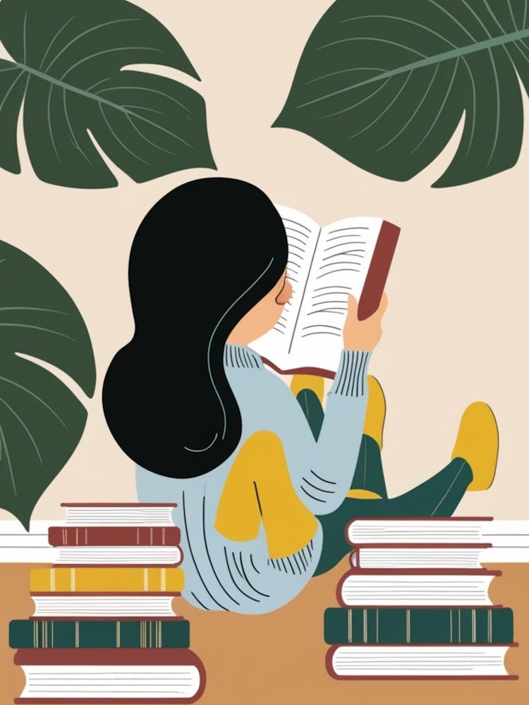 Girl Reading A Book 5