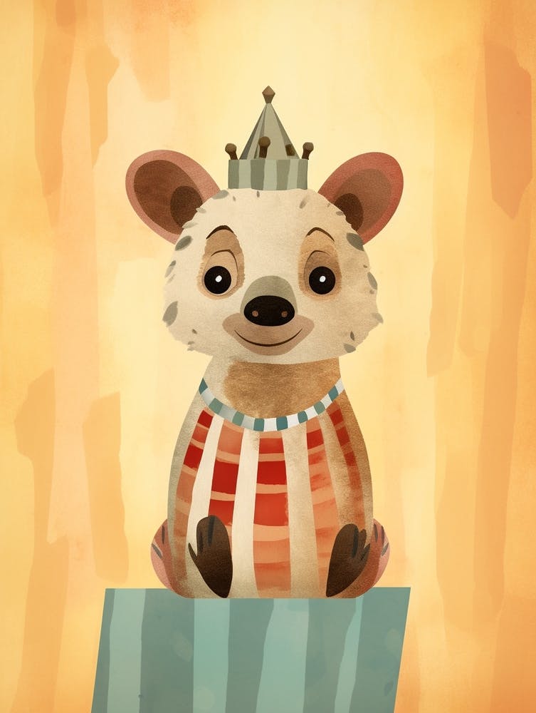 Little Hyena Wearing A Crown