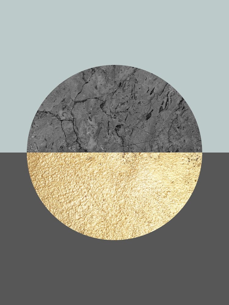 Circle gold and marble