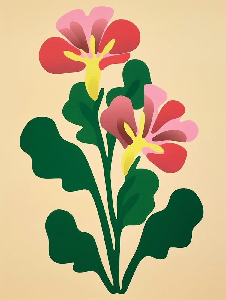 Cut Out Style Flower Art Freesia 2