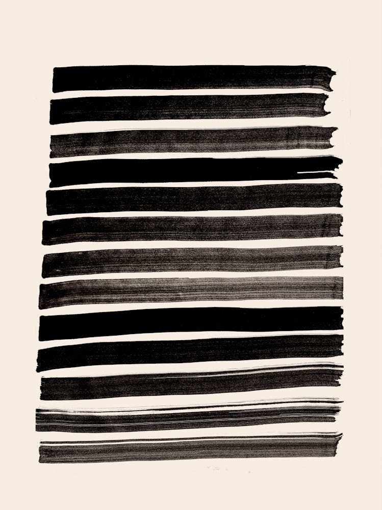 Abstract Art Black Lines Beige Poster_2242693