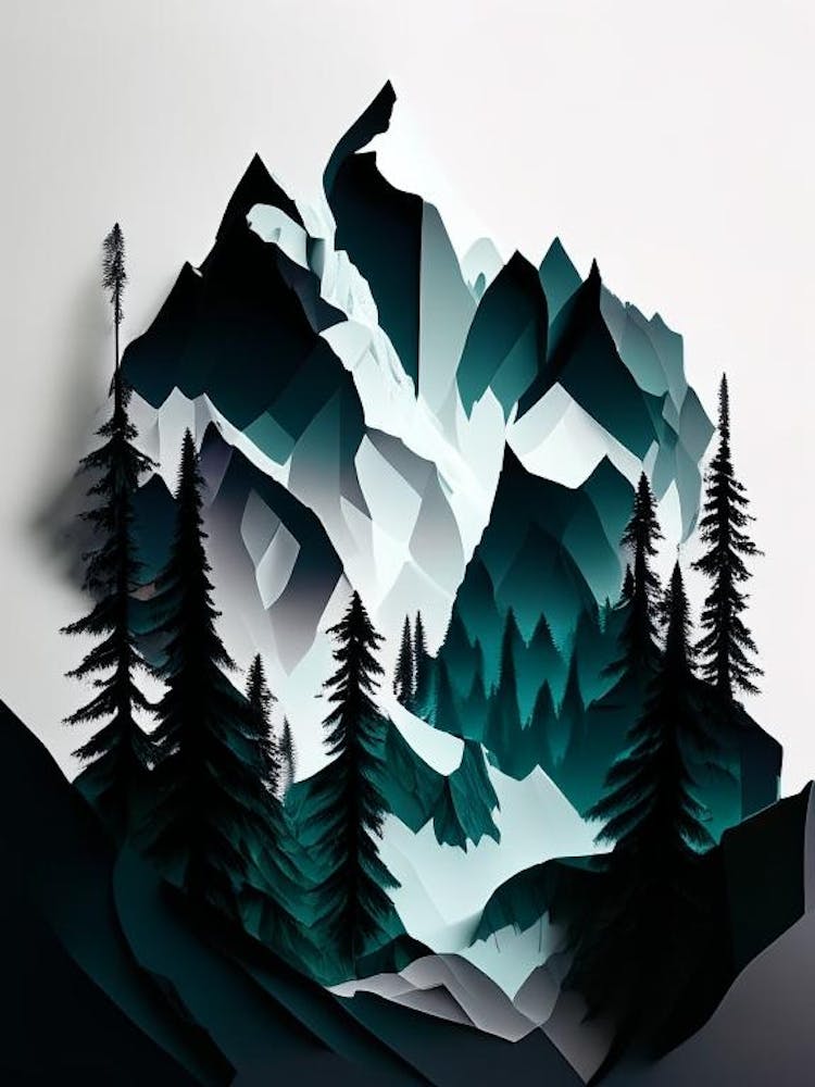 Triglav National Park Slovenia Cut Out Paper