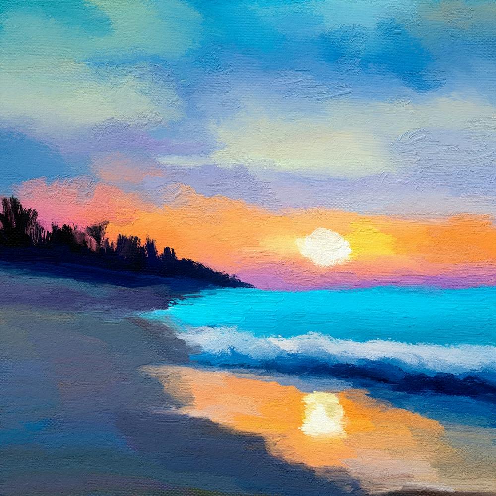 Sonnenuntergang Pastellfarben